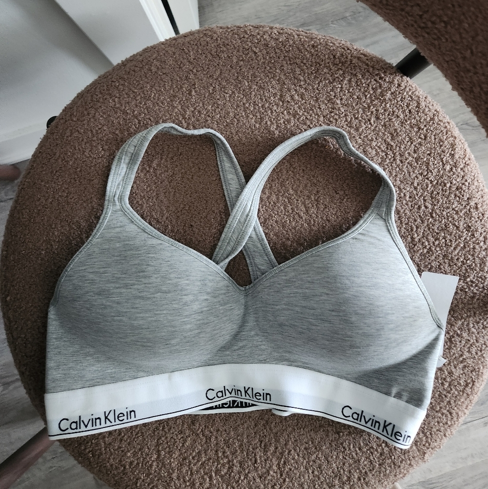 Calvin Klein Heather Gray Sports Bra
